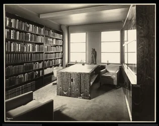 Die Bibliothek im Haus von Mr. John A. Dunbar, 50 East 77th Street, New York, 1931